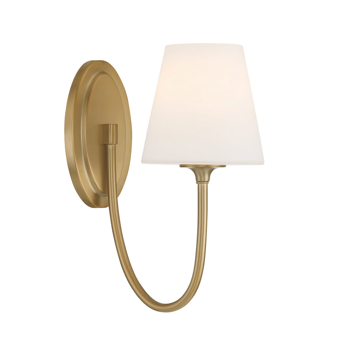 Juno 1 Light Vibrant Gold Sconce Crystorama