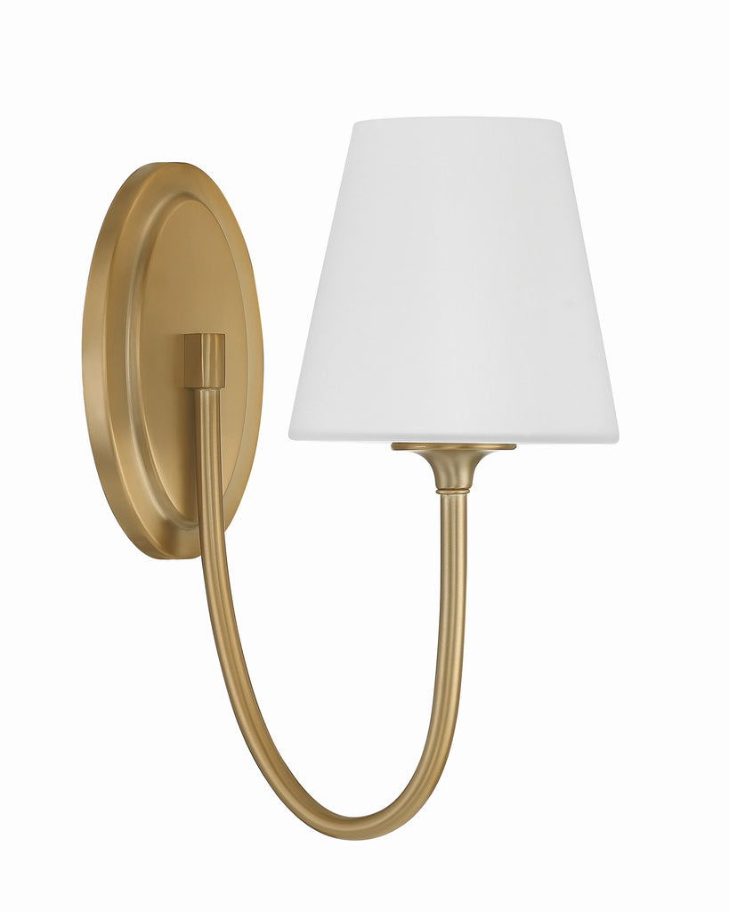 Juno 1 Light Vibrant Gold Sconce Crystorama