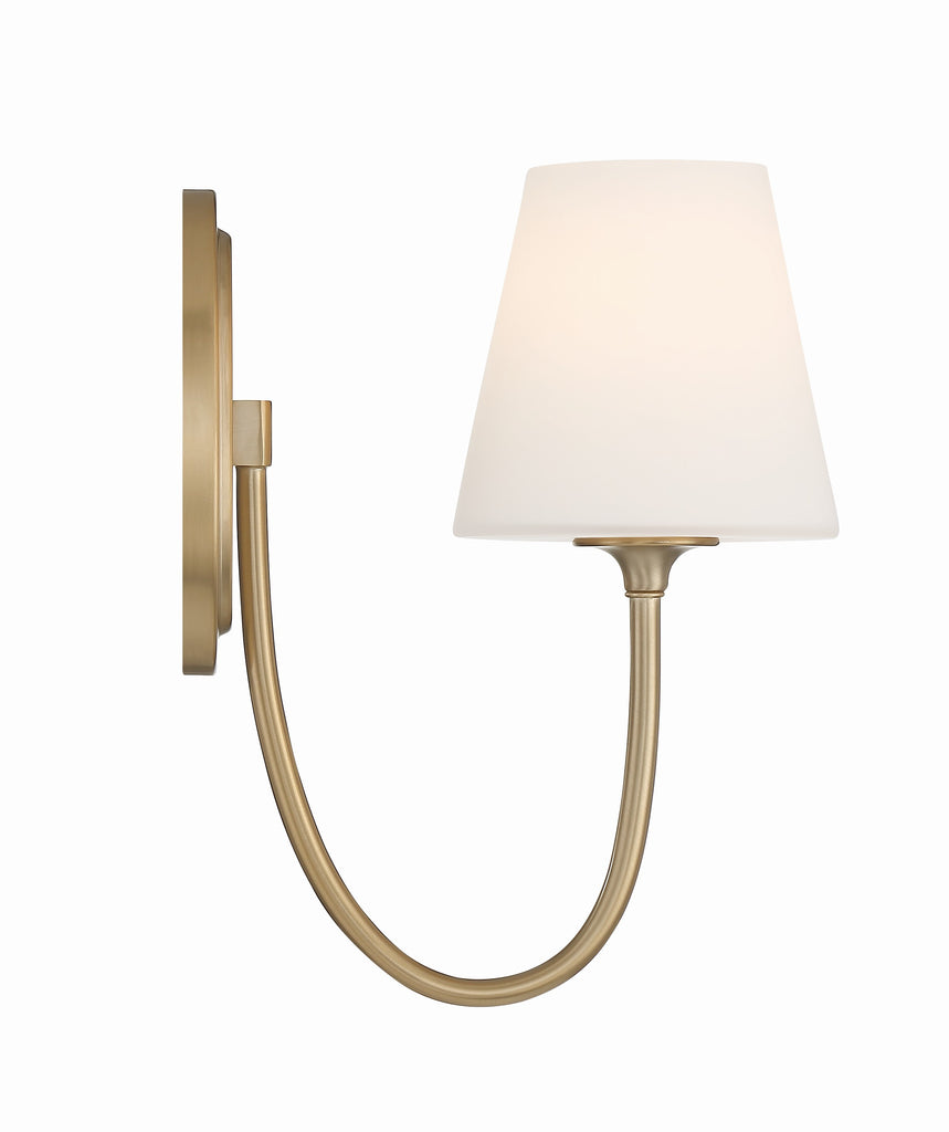 Juno 1 Light Vibrant Gold Sconce Crystorama