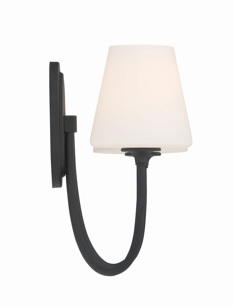 Juno 2 Light Black Forged Sconce Crystorama