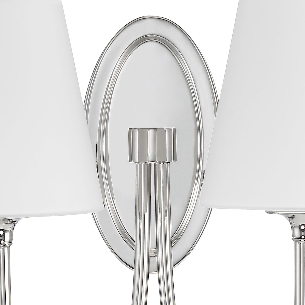 Juno 2 Light Polished Nickel Sconce Crystorama