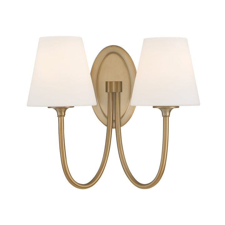 Juno 2 Light Vibrant Gold Sconce Crystorama