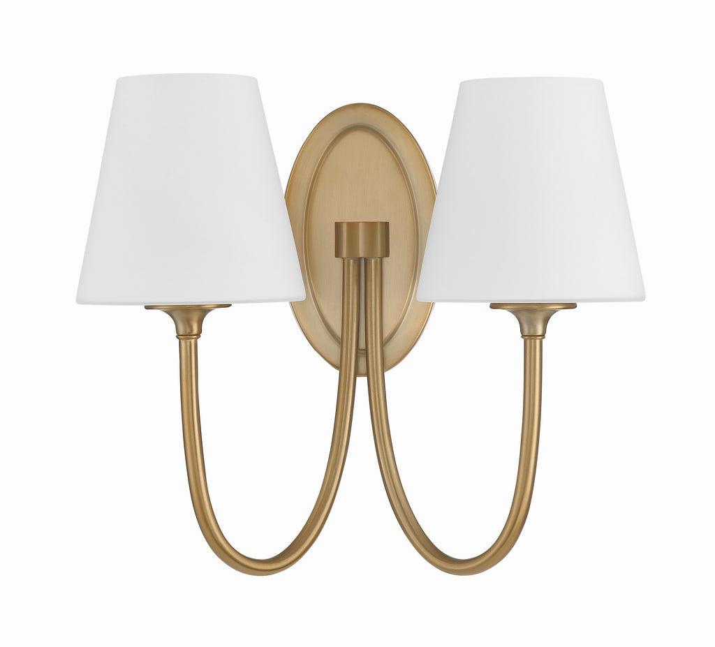 Juno 2 Light Vibrant Gold Sconce Crystorama