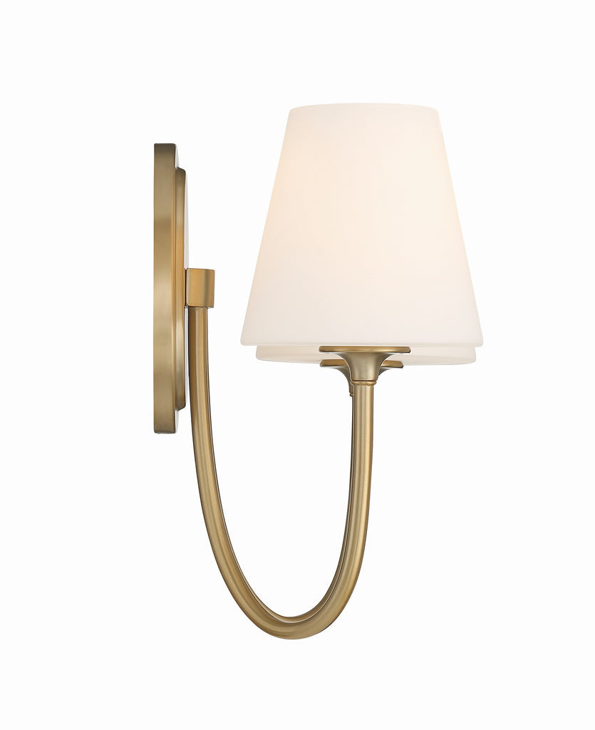 Juno 2 Light Vibrant Gold Sconce Crystorama