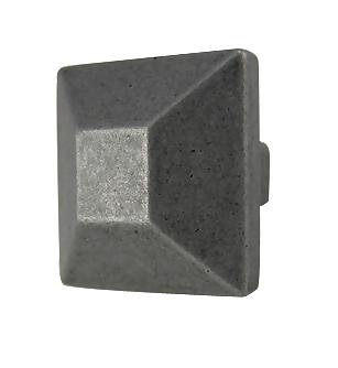 COPPER MOUNTAIN HARDWARE Pewter Mission Style Square Cabinet & Furniture Knob in a Black Finish