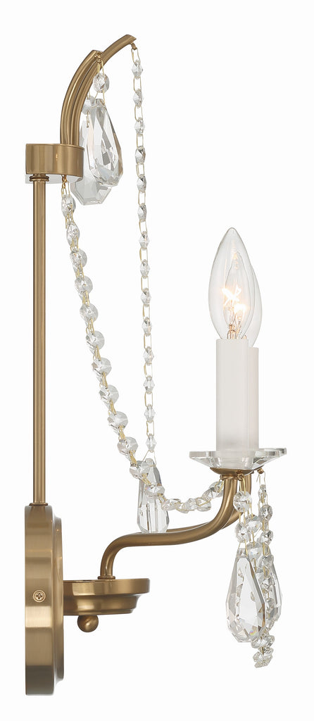 Karrington 2 Light Aged Brass Sconce Crystorama