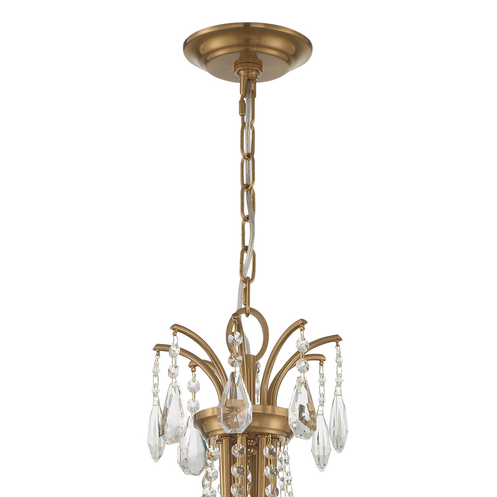 Karrington 8 Light Aged Brass Chandelier Crystorama