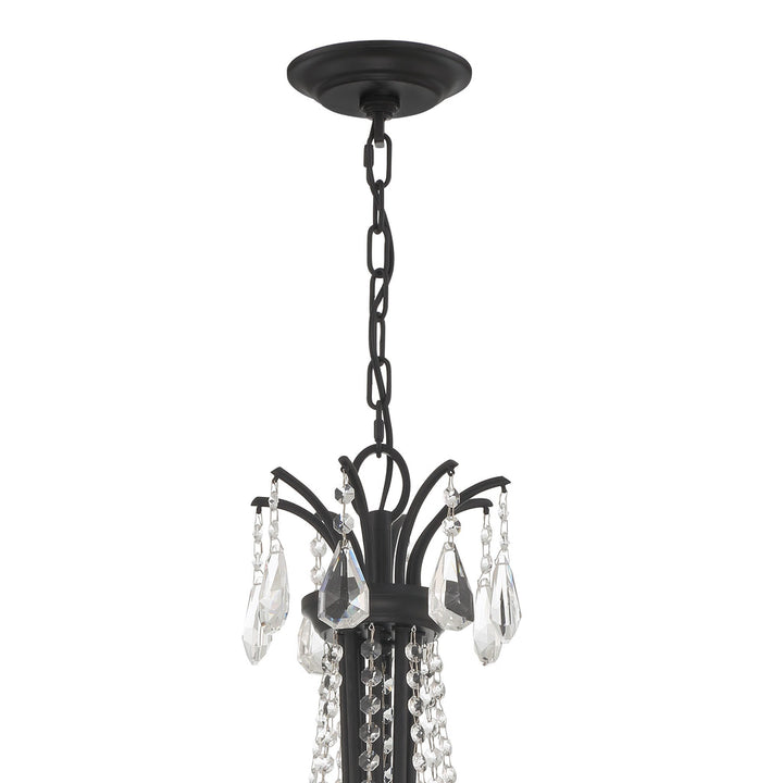 Karrington 8 Light Matte Black Chandelier Crystorama