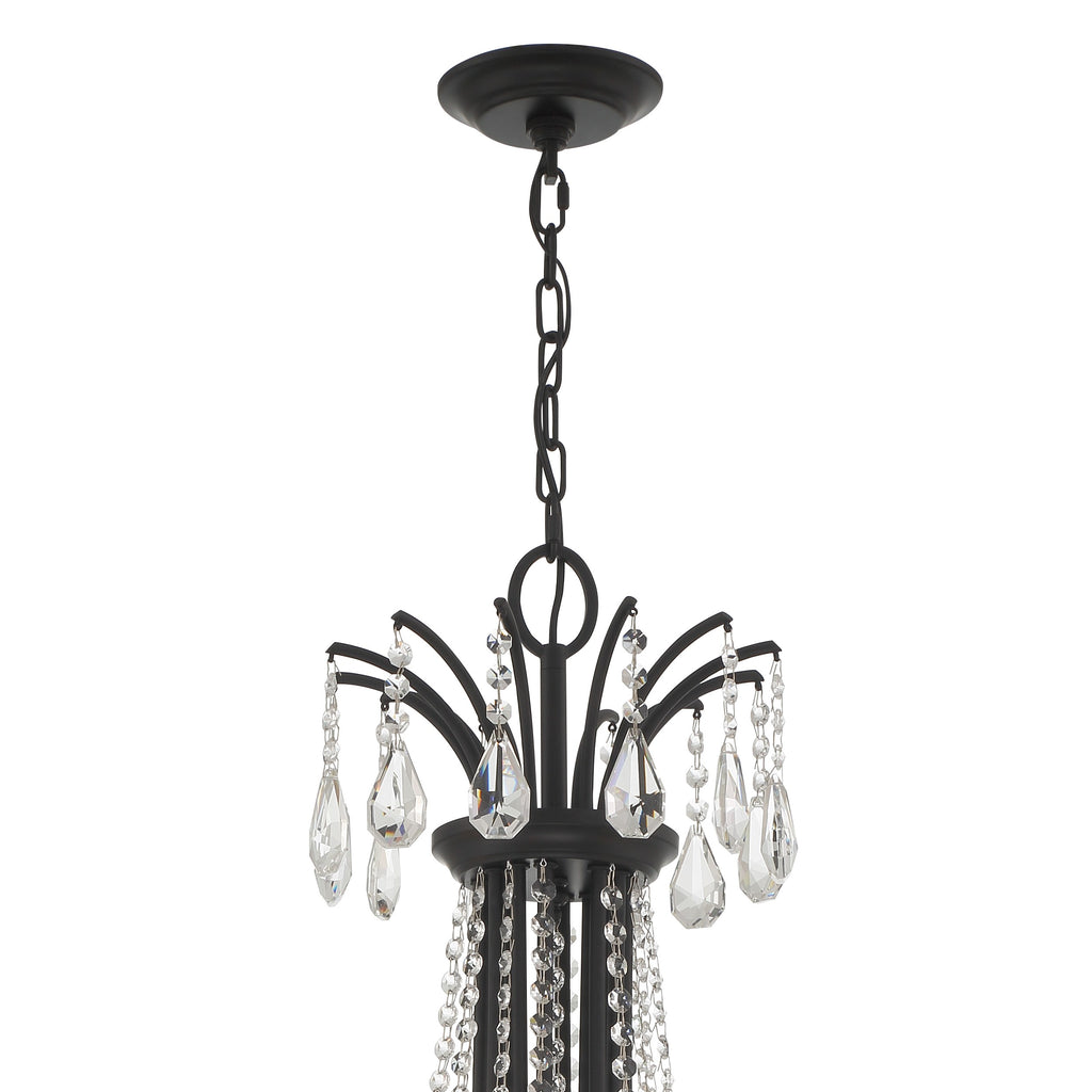 Karrington 12 Light Matte Black Chandelier Crystorama