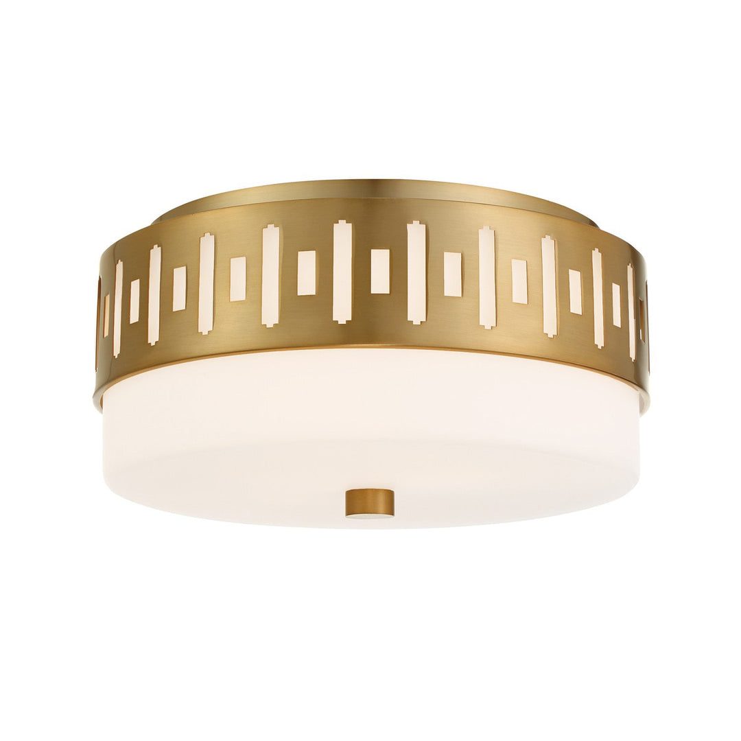 Crystorama Crystorama Keaton 2 Light Vibrant Gold Flush Mount