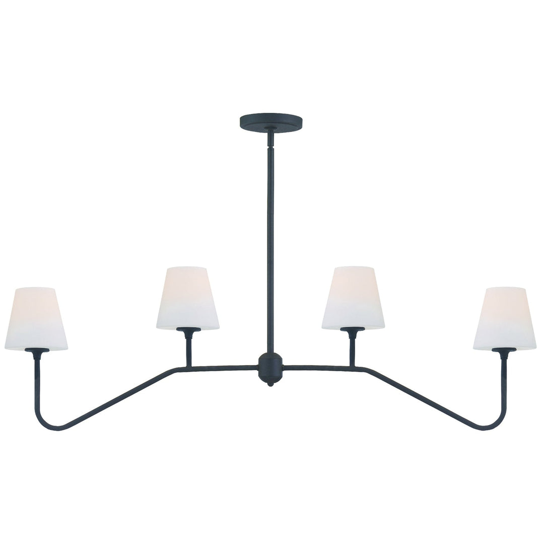 Keenan 4 Light Black Forged Chandelier Crystorama