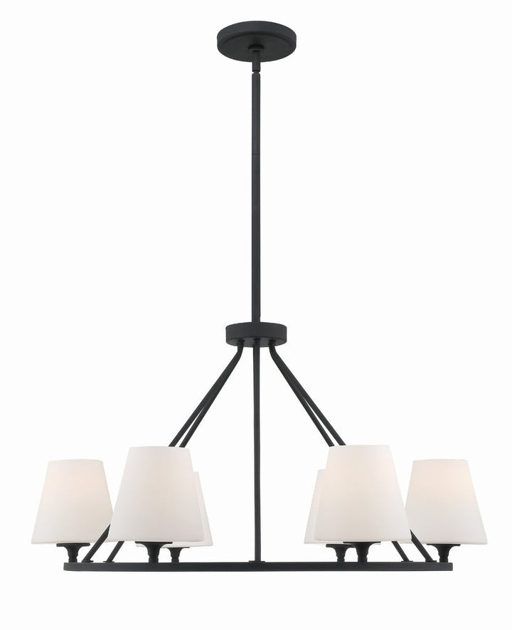 Keenan 6 Light Black Forged Chandelier Crystorama