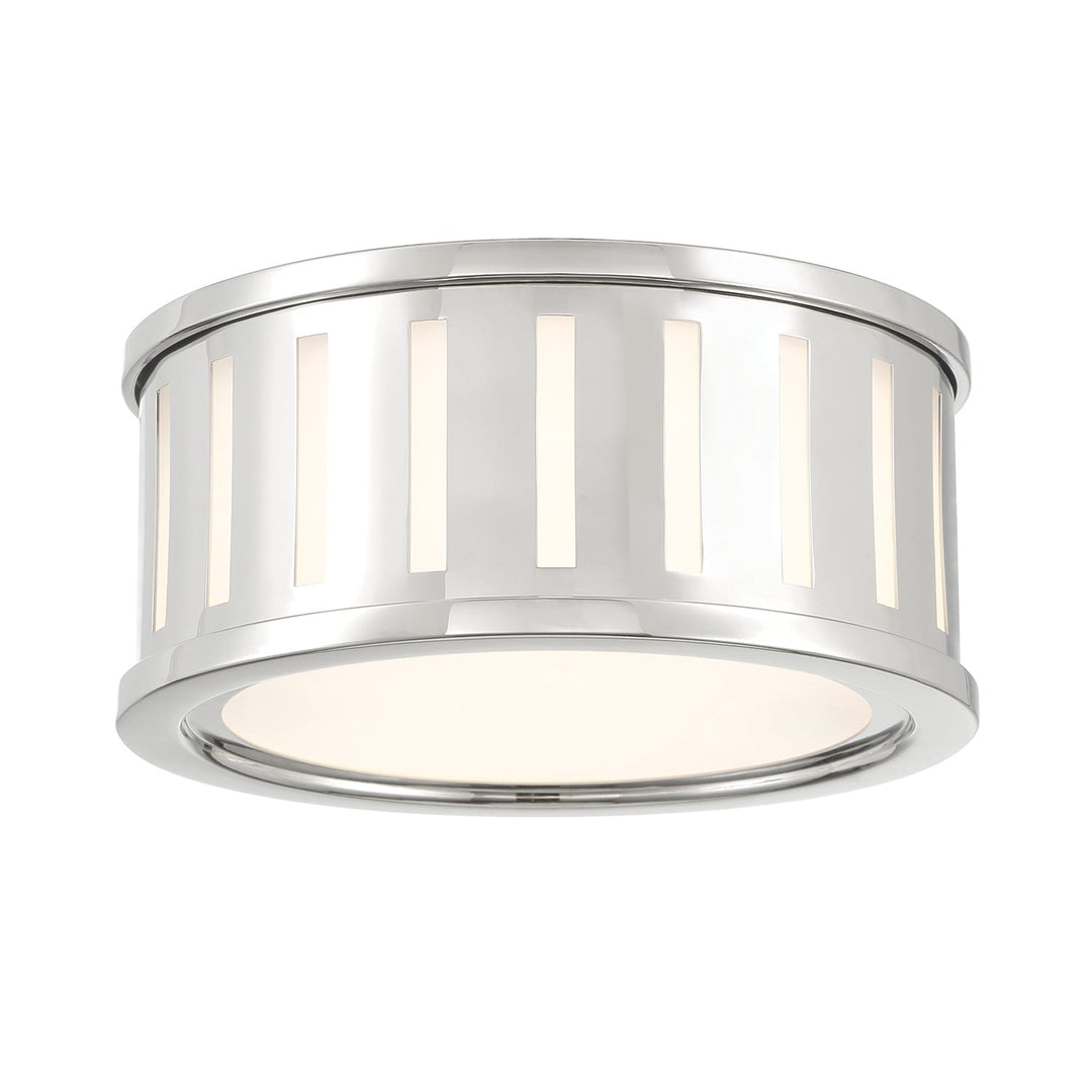 Crystorama Crystorama Kendal 2 Light Polished Nickel Flush Mount 
