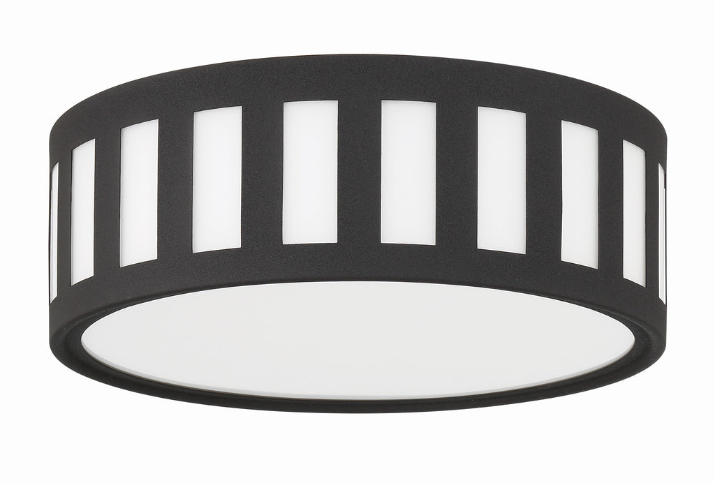 Crystorama Crystorama Kendal 3 Light Black Forged Flush Mount