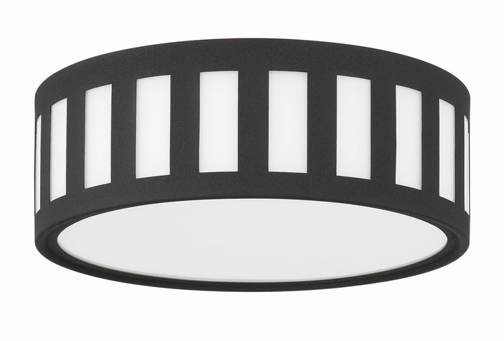 Crystorama Crystorama Kendal 3 Light Black Forged Flush Mount