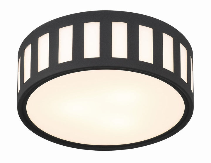 Crystorama Crystorama Kendal 3 Light Black Forged Flush Mount