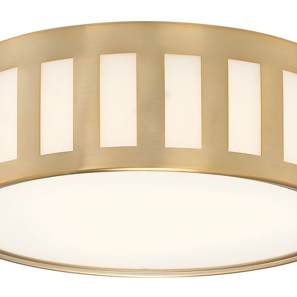 Crystorama Crystorama Kendal 3 Light Vibrant Gold Flush Mount