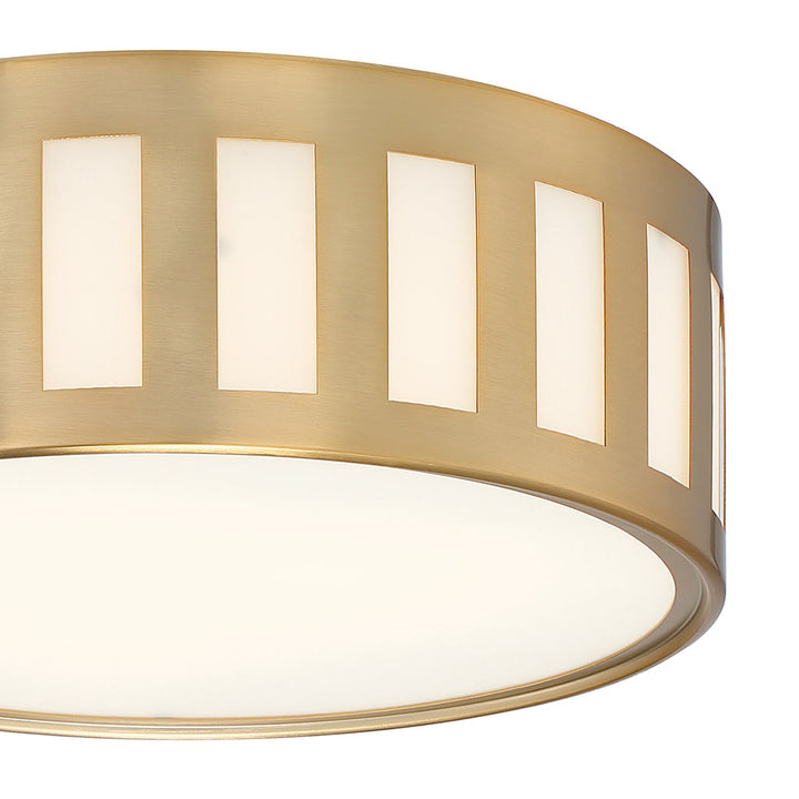 Crystorama Crystorama Kendal 3 Light Vibrant Gold Flush Mount