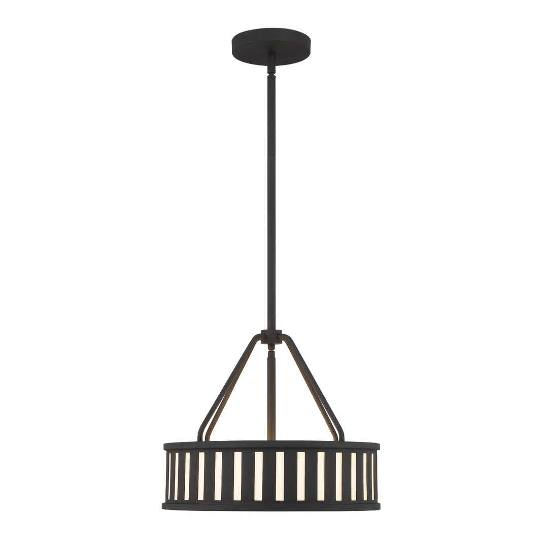 Kendal 3 Light Black Forged Mini Chandelier Crystorama