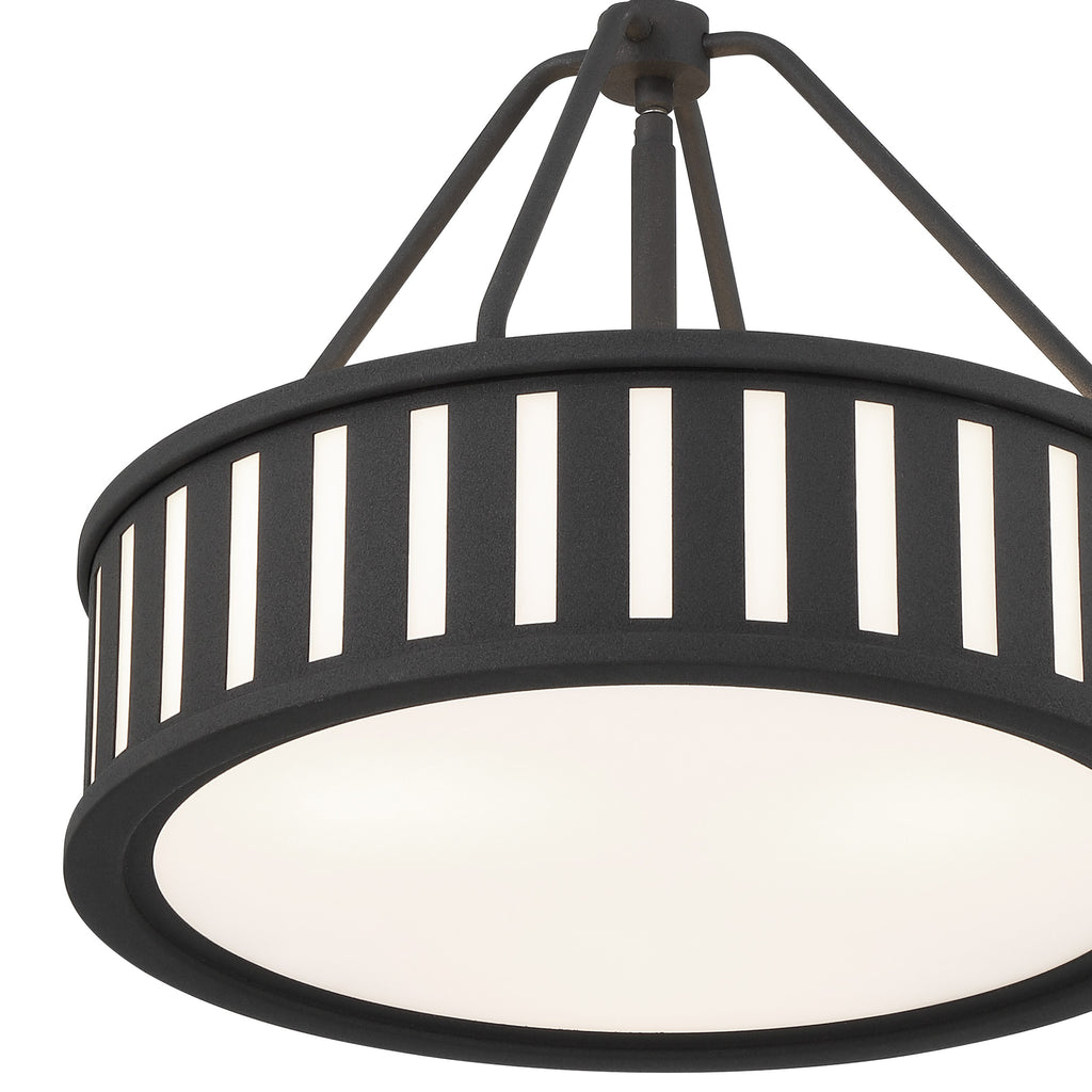 Kendal 3 Light Black Forged Mini Chandelier Crystorama