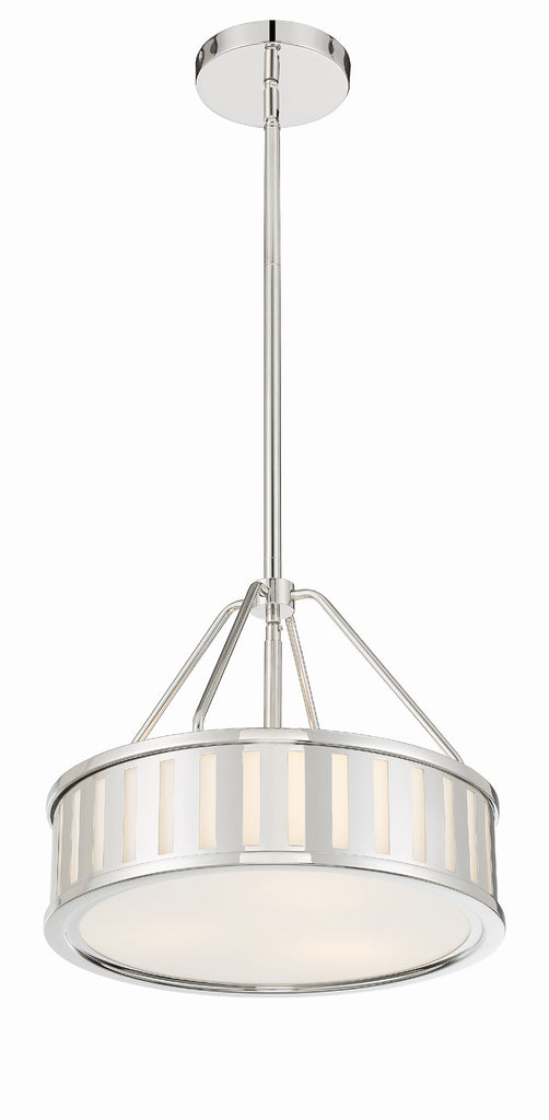 Kendal 3 Light Polished Nickel Mini Chandelier Crystorama