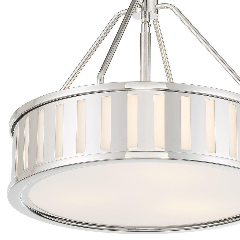 Kendal 3 Light Polished Nickel Mini Chandelier Crystorama