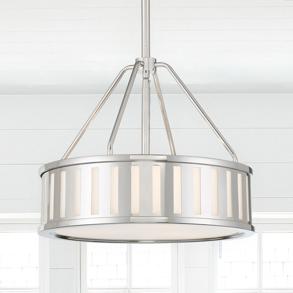 Kendal 3 Light Polished Nickel Mini Chandelier Crystorama