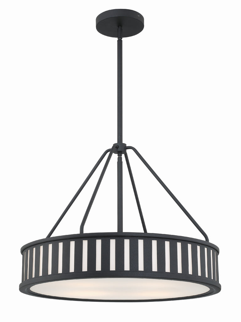 Kendal 4 Light Black Forged Chandelier Crystorama