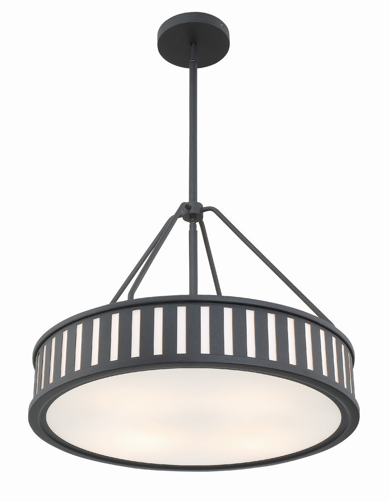 Kendal 4 Light Black Forged Chandelier Crystorama