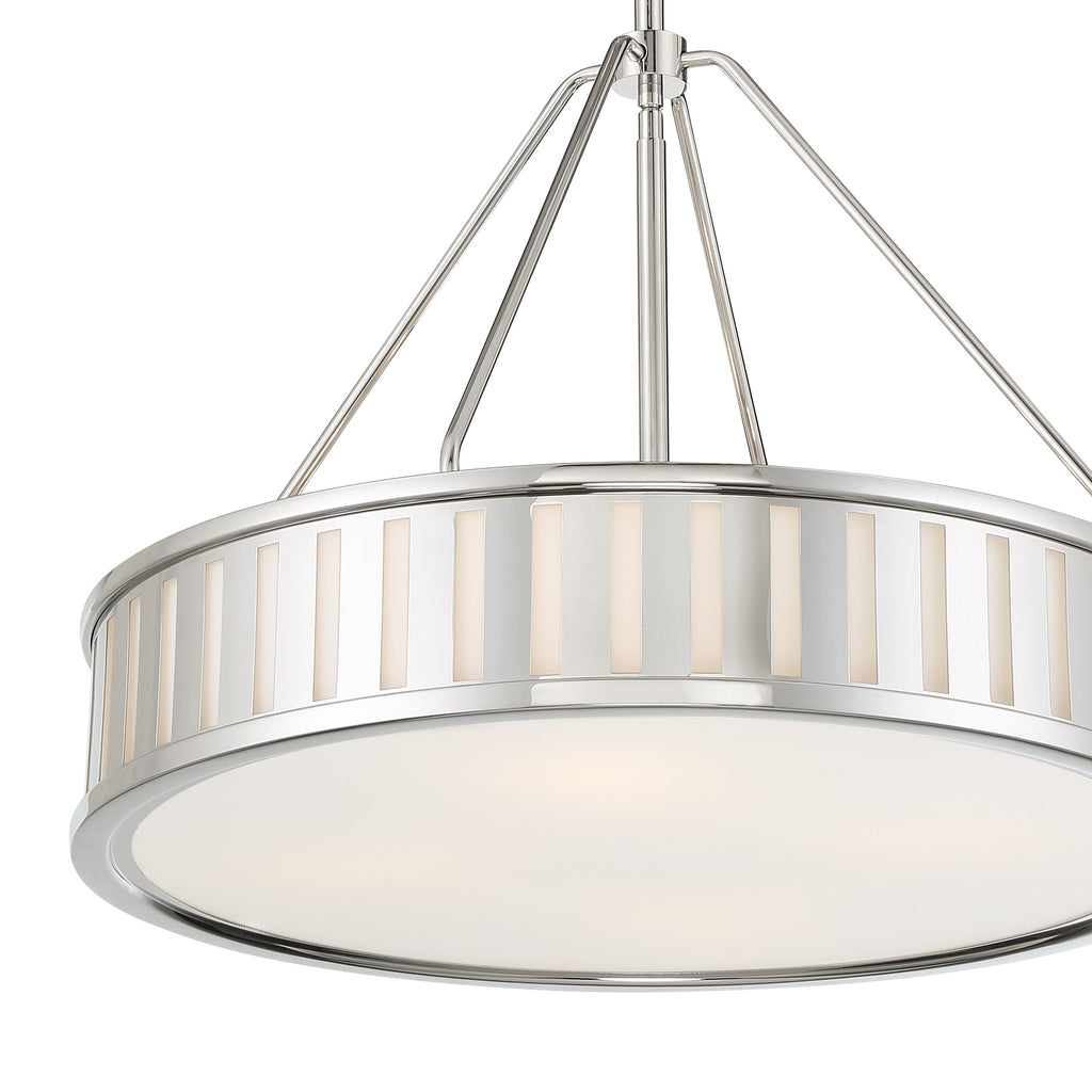 Kendal 4 Light Polished Nickel Chandelier Crystorama