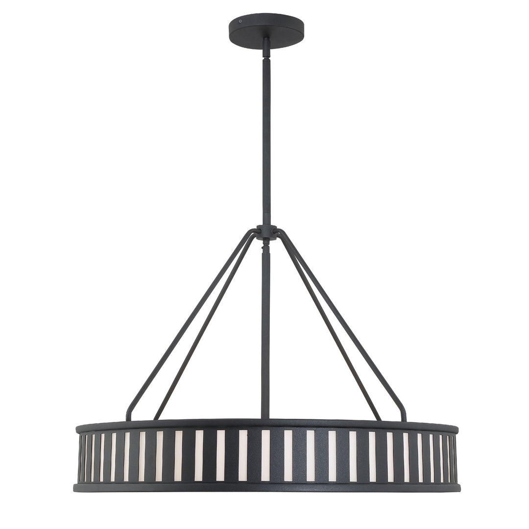 Kendal 6 Light Black Forged Chandelier Crystorama