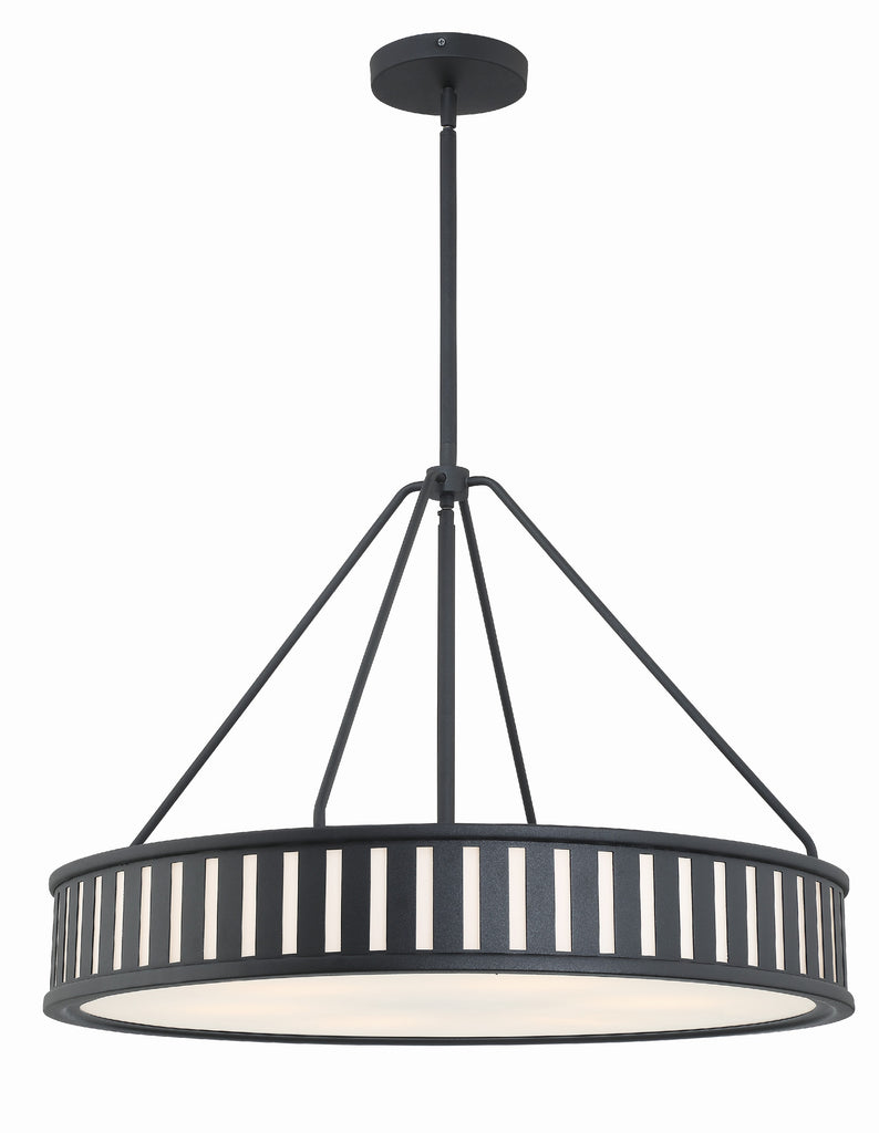 Kendal 6 Light Black Forged Chandelier Crystorama