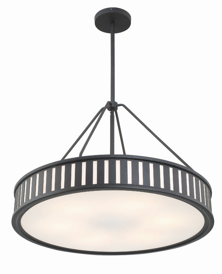 Kendal 6 Light Black Forged Chandelier Crystorama