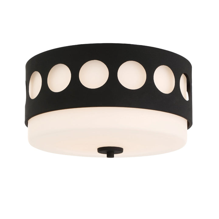 Crystorama Crystorama Kirby 2 Light Black Forged Flush Mount