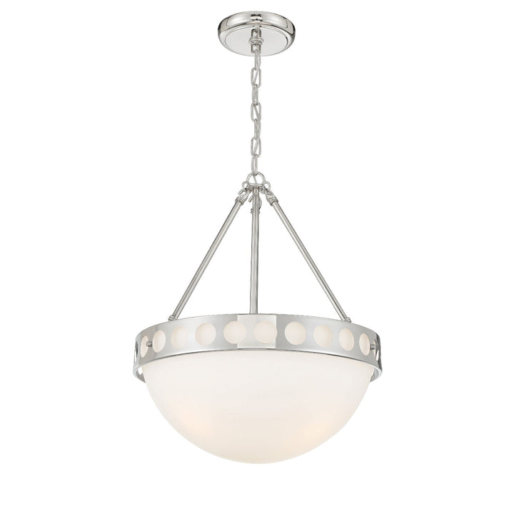 Kirby 3 Light Polished Nickel Chandelier Crystorama