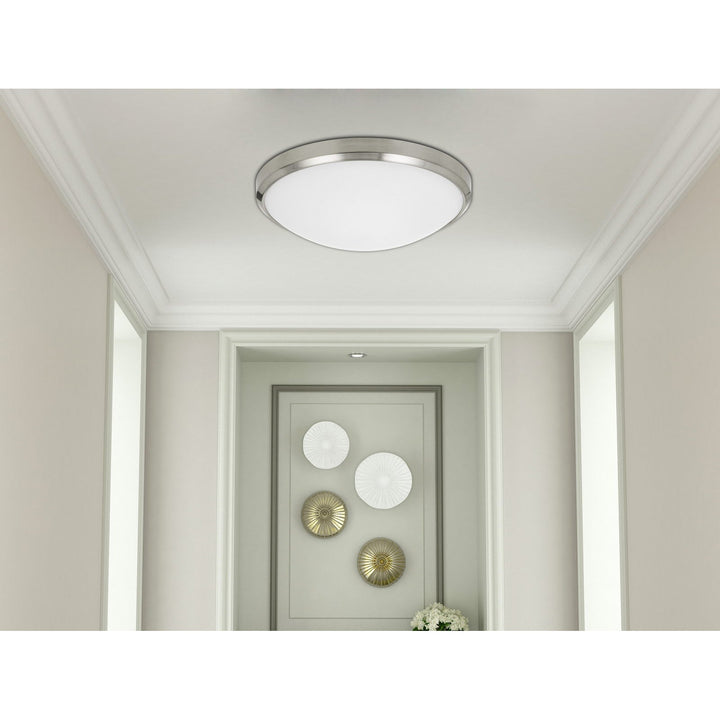 INTEGRATED LED 25W, 2000 LUMEN, 80 CRI, DIMMABLE CEILING FLUSH MOUNT WITH GLASS DIFFUSER Cal Lighting