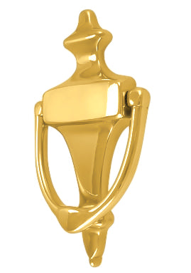 6 Inch (4 1/4 Inch c-c) Solid Brass Traditional Door Knocker