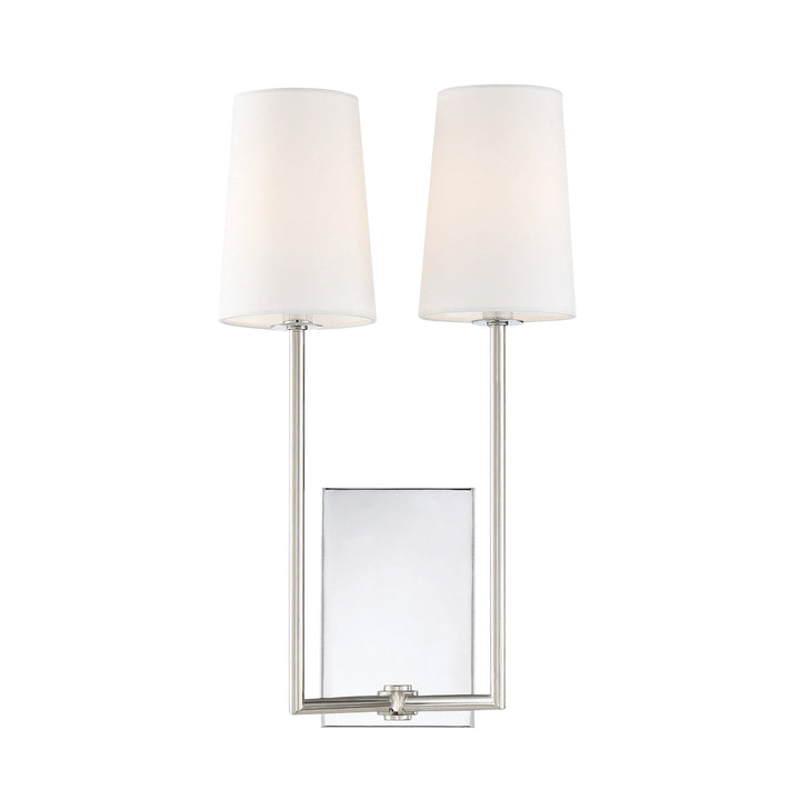 Lena 2 Light Polished Chrome Sconce Crystorama