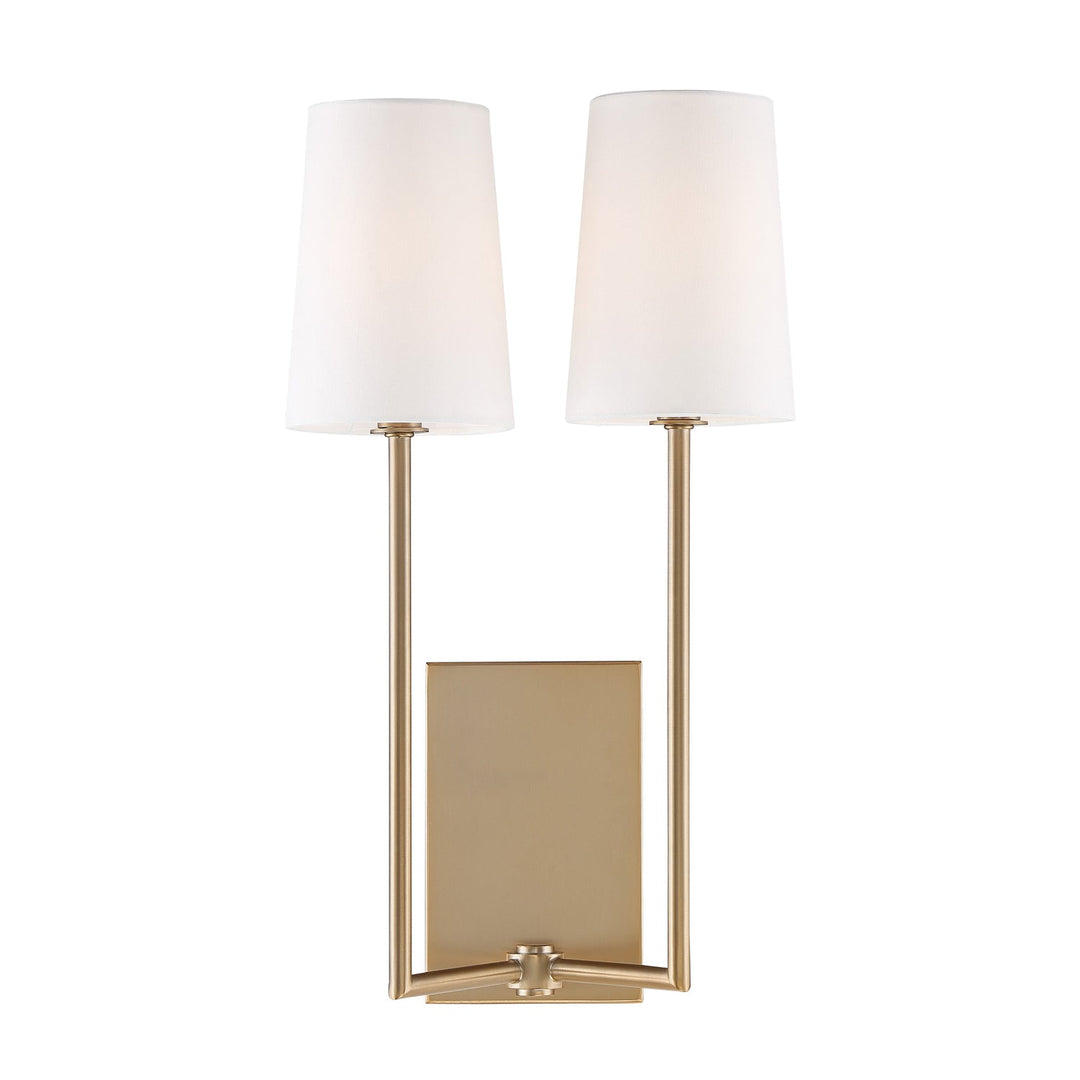 Lena 2 Light Vibrant Gold Sconce Crystorama