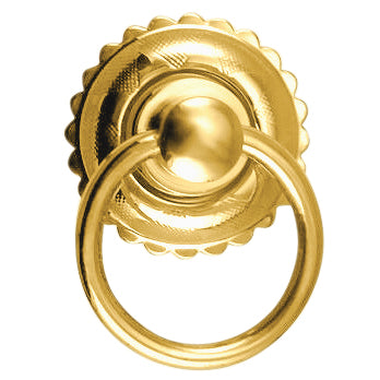 1 3/4 Inch Solid Brass Eastlake Style Ring Pull Handle