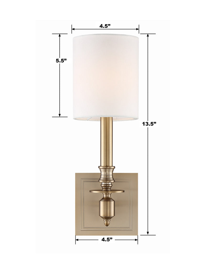 Lloyd 1 Light Aged Brass Sconce Crystorama