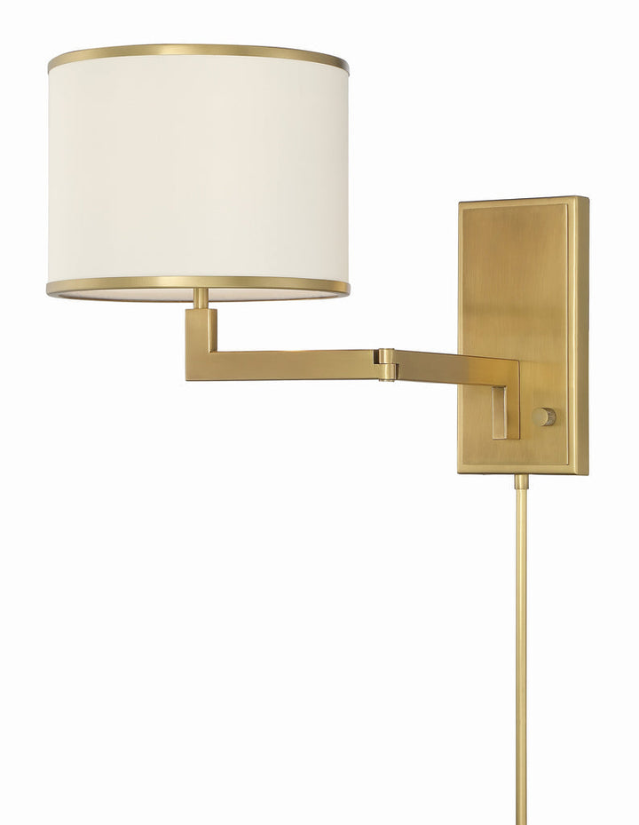 Madison 1 Light Aged Brass Task Sconce Crystorama