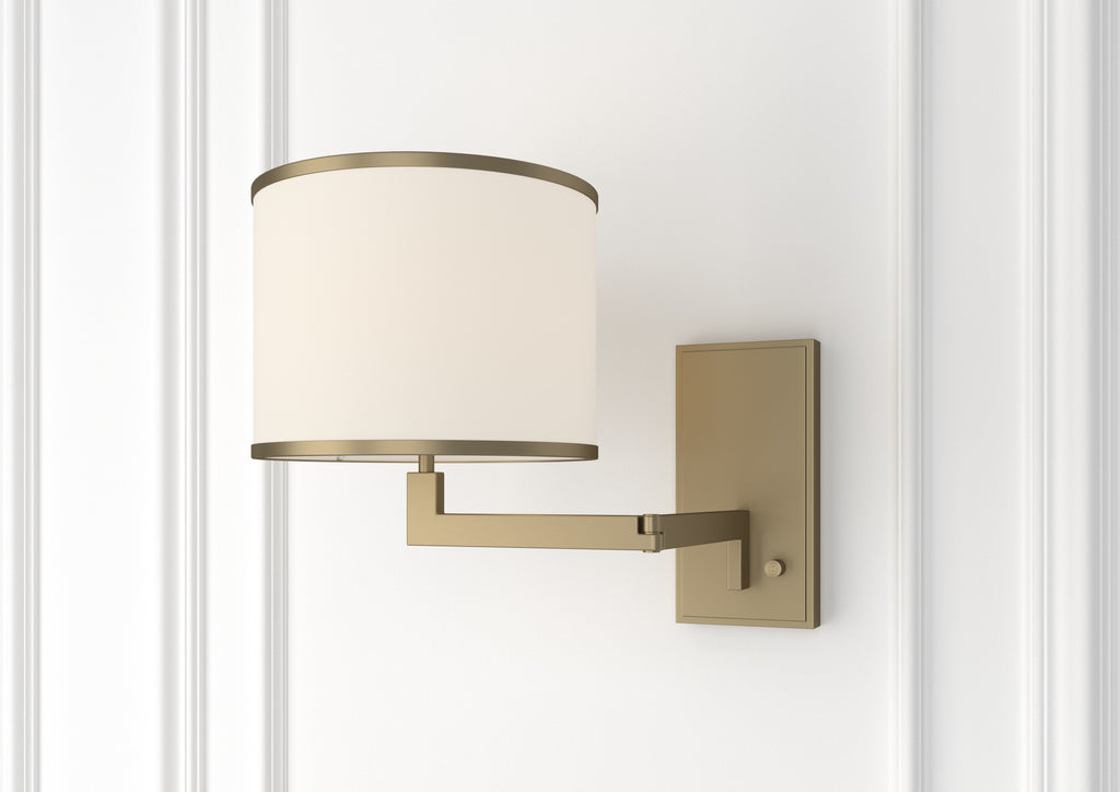 Madison 1 Light Aged Brass Task Sconce Crystorama