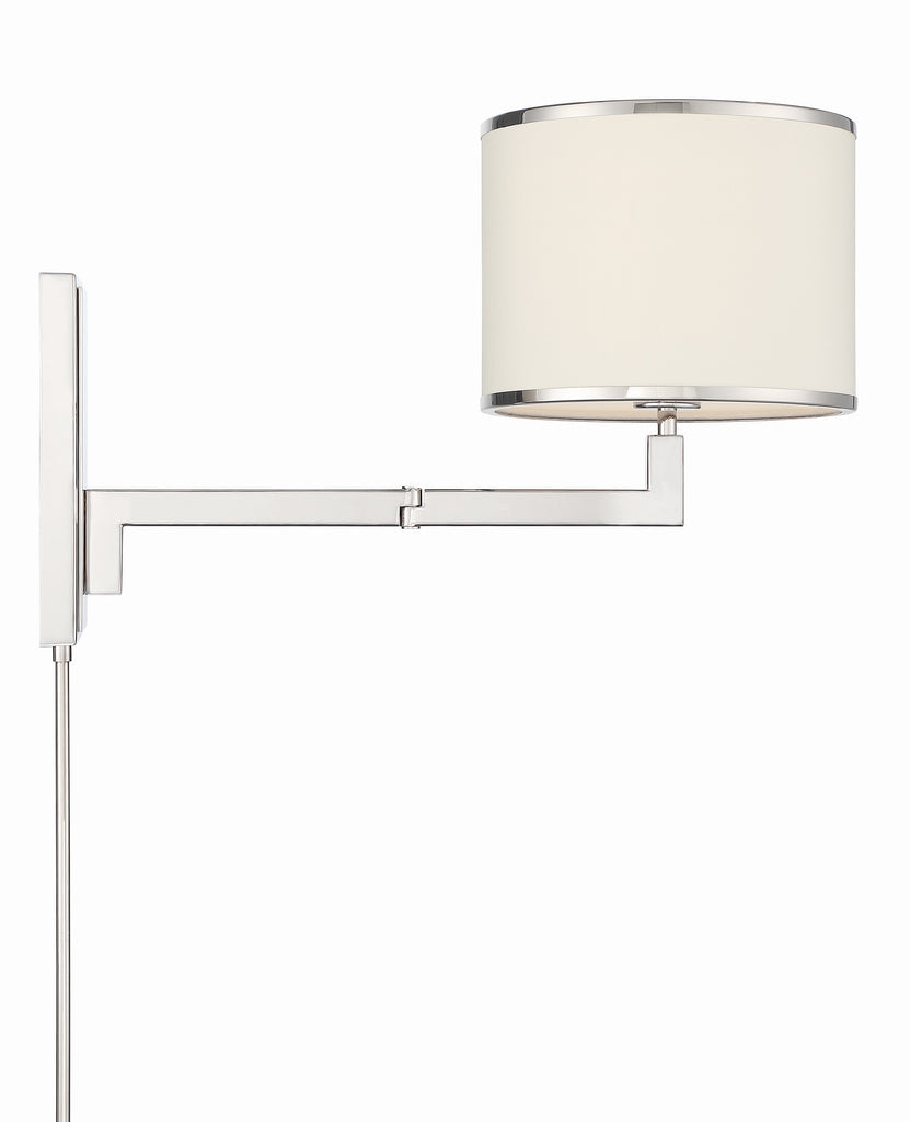 Madison 1 Light Polished Nickel Task Sconce Crystorama