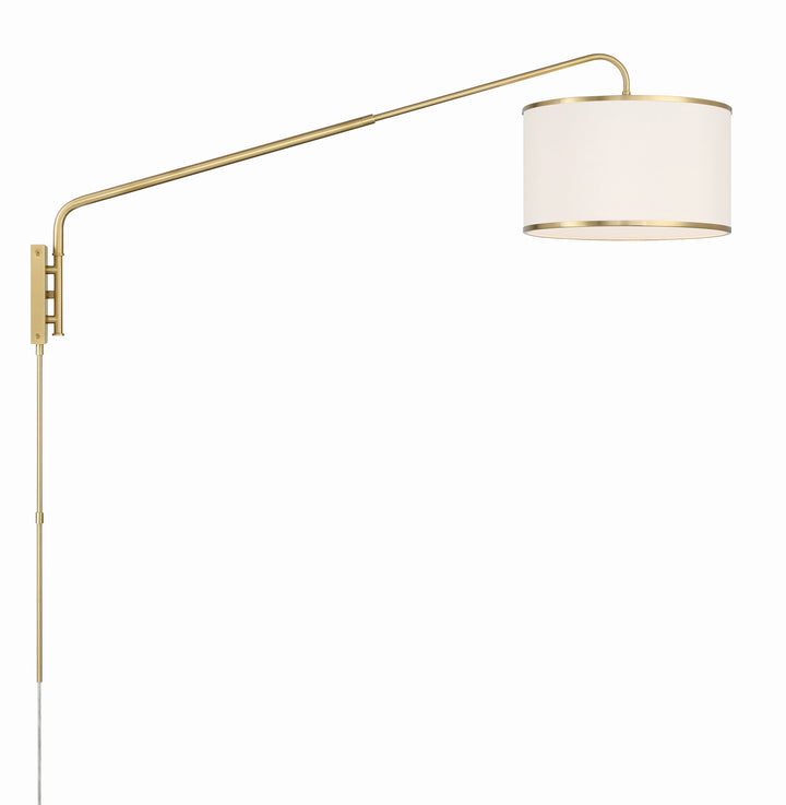 Mallory 1 Light Soft Brass Task Sconce Crystorama