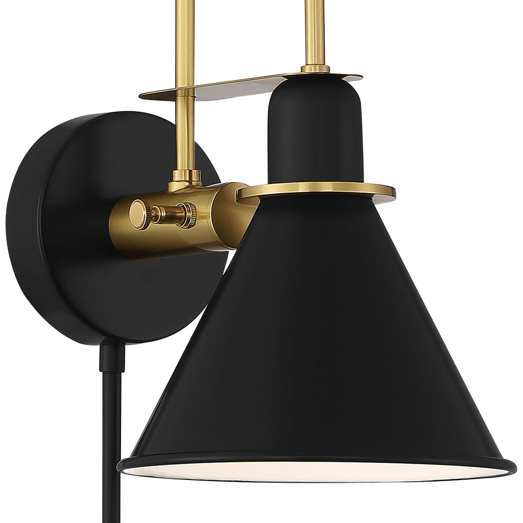 Medford 1 Light Matte Black Sconce Crystorama