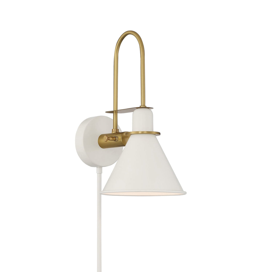 Medford 1 Light White Sconce Crystorama