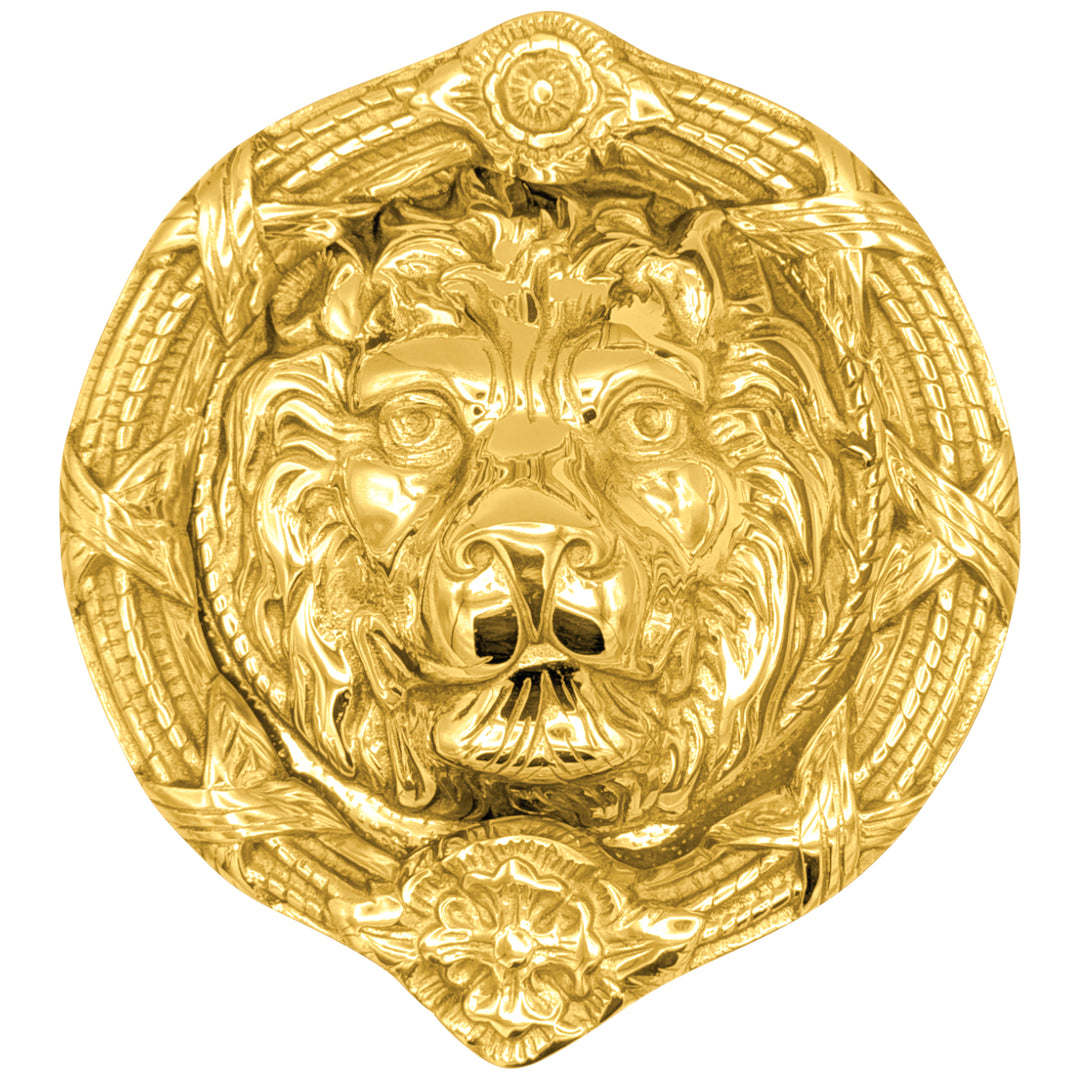 Ribbon & Reed 8 3/4 Inch Brass Lion Door Knocker (Several Finishes Available)