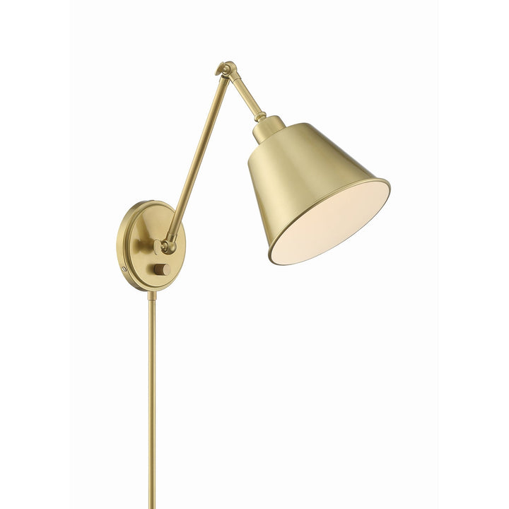 Mitchell 1 Light Aged Brass Task Sconce Crystorama