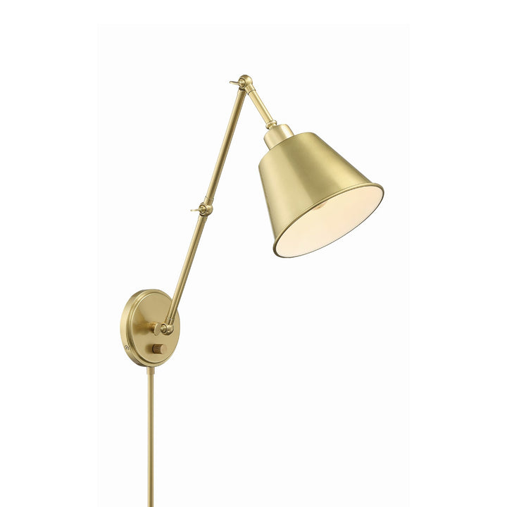 Mitchell 1 Light Aged Brass Task Sconce Crystorama